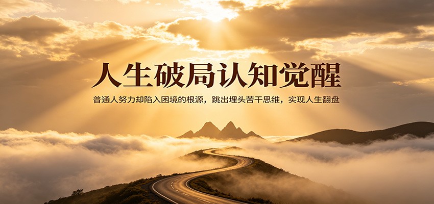 人生破局认知觉醒,普通人努力却陷入困境的根源,跳出埋头苦干思维,实现人生翻盘-熊猫博客
