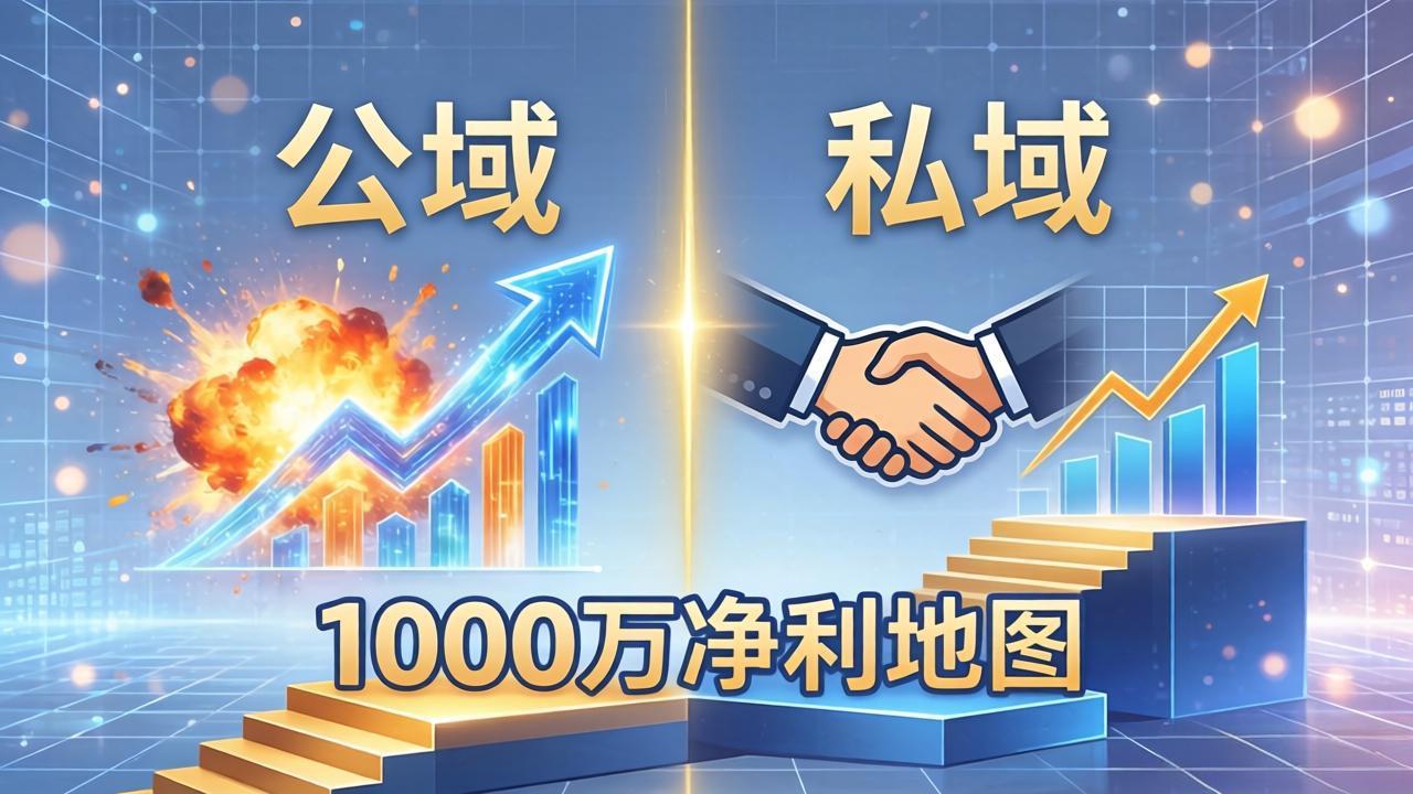 公域玩命出爆款,私域悄悄做成交:这套AI内训课,2026给你打通1000万净利的地图-熊猫博客