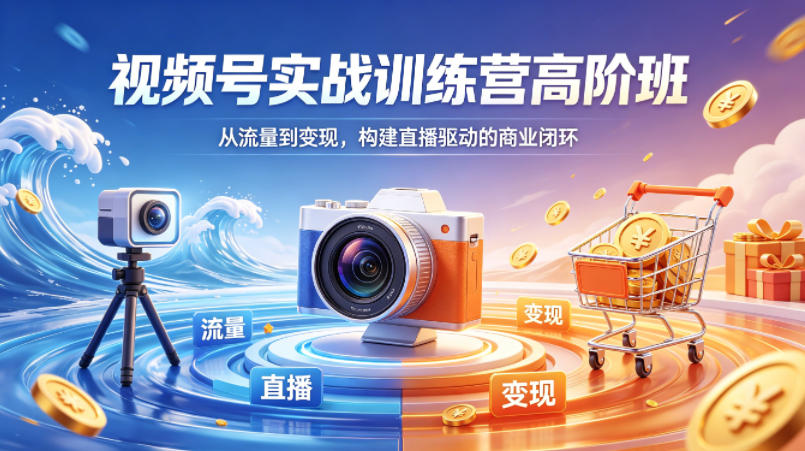 视频号实战训练营高阶班，从流量到变现，构建直播驱动的商业闭环(26年4月)-熊猫博客