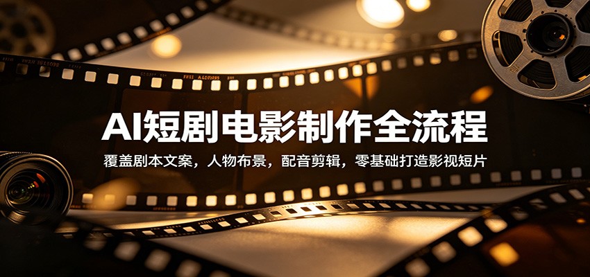 AI短剧电影制作全流程：覆盖剧本文案，人物布景，配音剪辑，零基础打造影视短片-熊猫博客