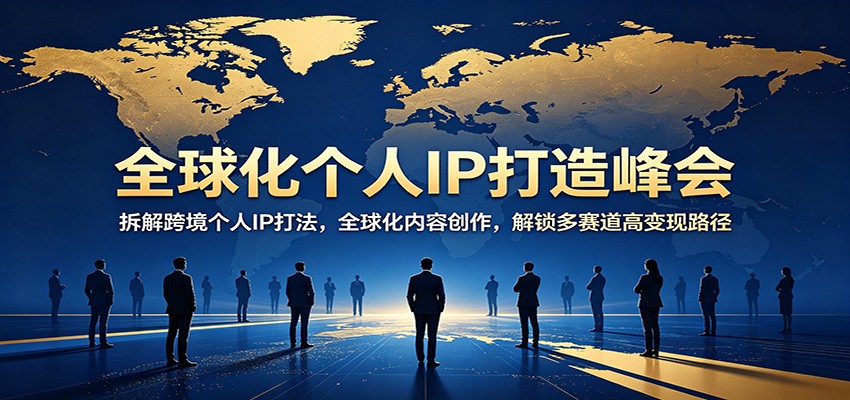 全球化个人IP打造峰会：拆解跨境个人IP打法，全球化内容创作，解锁多赛道高变现路径-熊猫博客