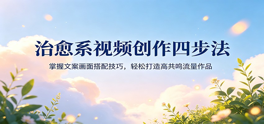 治愈系视频创作四步法：掌握文案画面搭配技巧，轻松打造高共鸣流量作品-熊猫博客