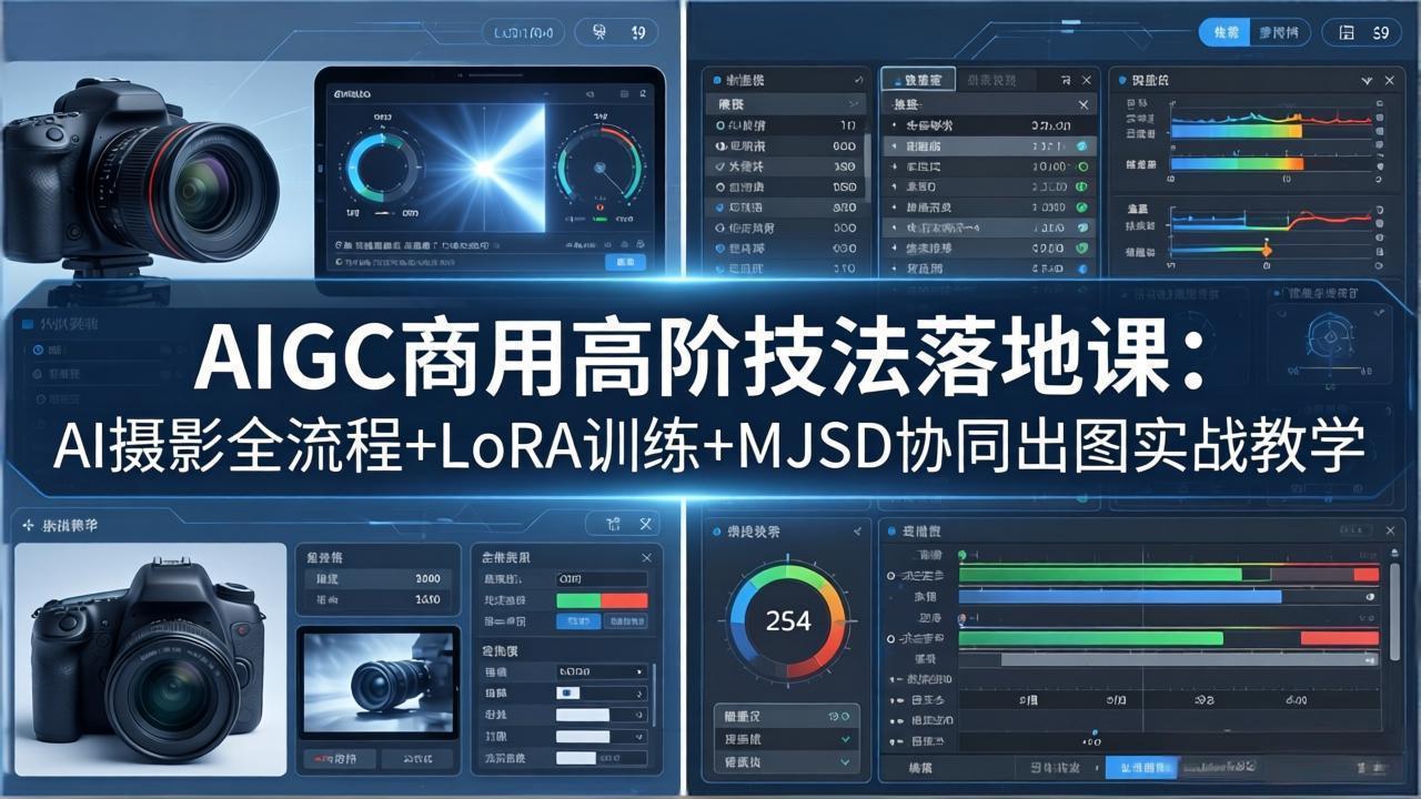 AIGC商用高阶技法落地课：AI摄影全流程+LoRA训练+MJSD协同出图实战教学-熊猫博客