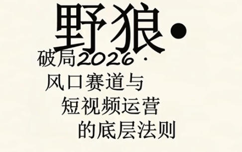 野狼团队·多平台实操运营课,覆盖AI口播、服装、好物、漫剪等热门玩法(更新4月29日)-熊猫博客