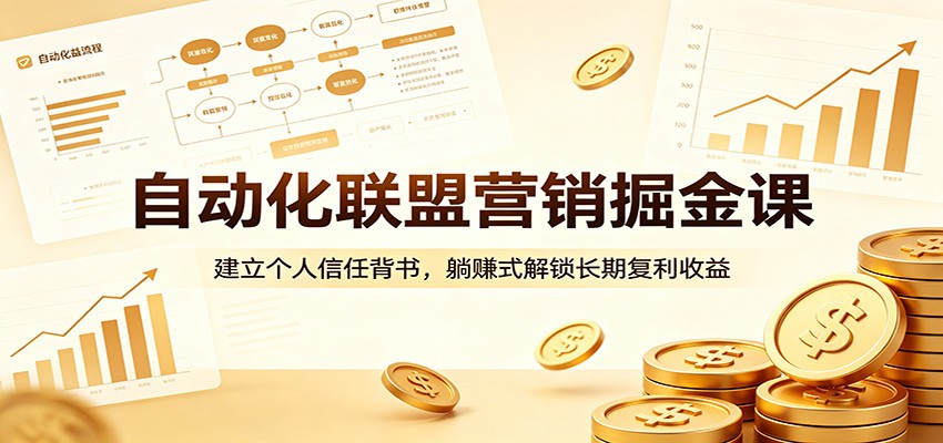 自动化联盟营销掘金课:建立个人信任背书,躺赚式解锁长期复利收益-熊猫博客