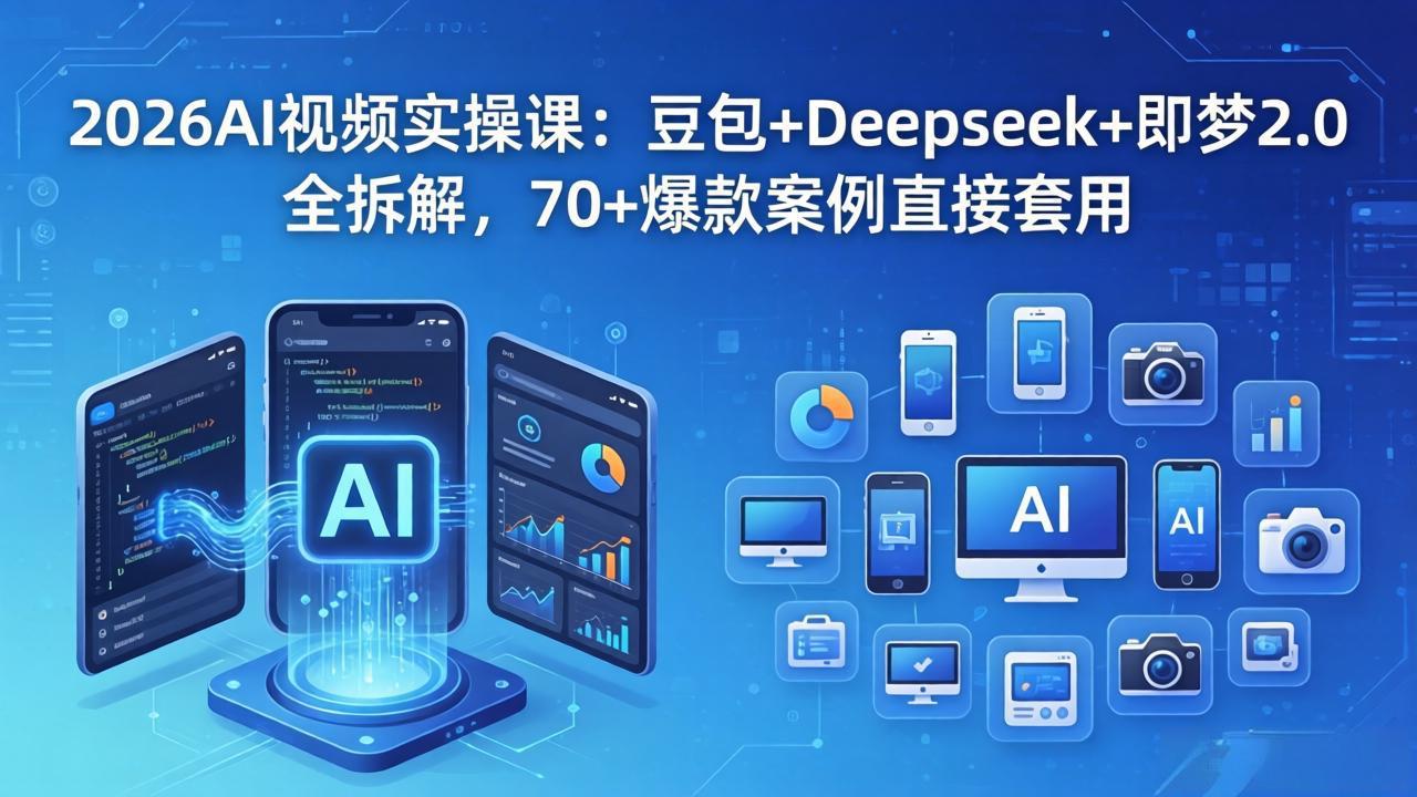 2026AI视频实操课:豆包+Deepseek+即梦2.0全拆解,70+爆款案例直接套用-熊猫博客