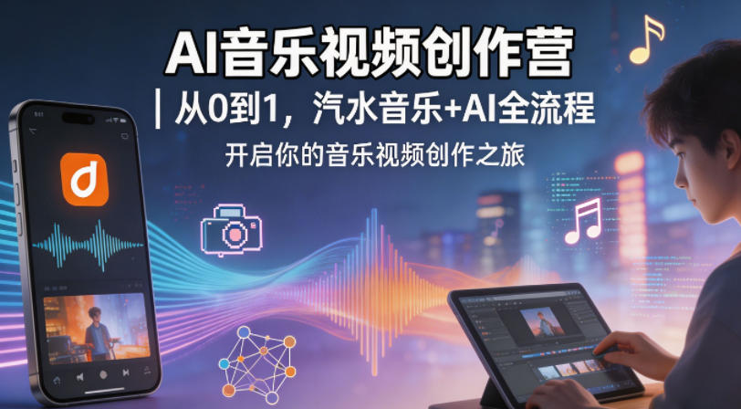 AI音乐视频创作营｜从0到1，汽水音乐+AI全流程，开启你的音乐视频创作之旅-熊猫博客