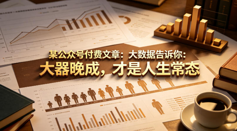 某公众号付费文章:大数据告诉你:大器晚成,才是人生常态-熊猫博客