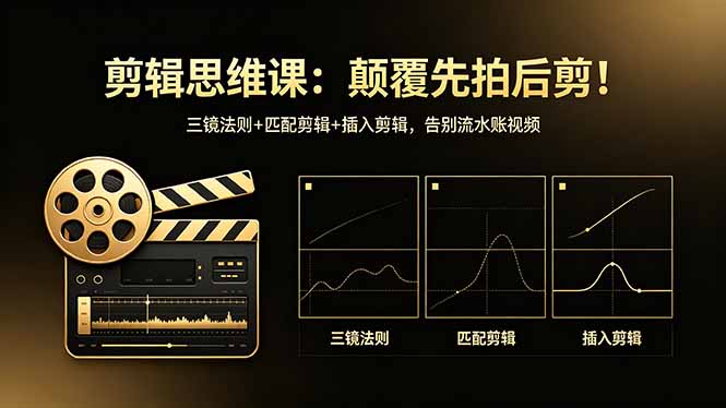 剪辑思维课：颠覆先拍后剪！三镜法则+匹配剪辑+插入剪辑，告别流水账视频-熊猫博客