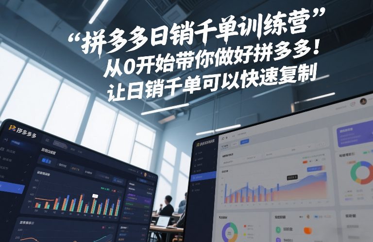 拼多多日销千单训练营，从0开始带你做好拼多多，让日销千单可以快速复制(更新26年4月)-熊猫博客