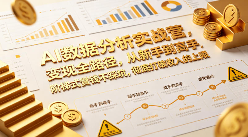 AI数据分析实战营，变现全路径，从新手到高手，阶梯式賺钱不踩坑，彻底打破收入的上限-熊猫博客