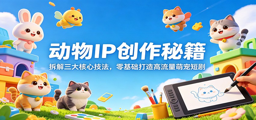 动物IP创作秘籍：拆解三大核心技法，零基础打造高流量萌宠短剧-熊猫博客