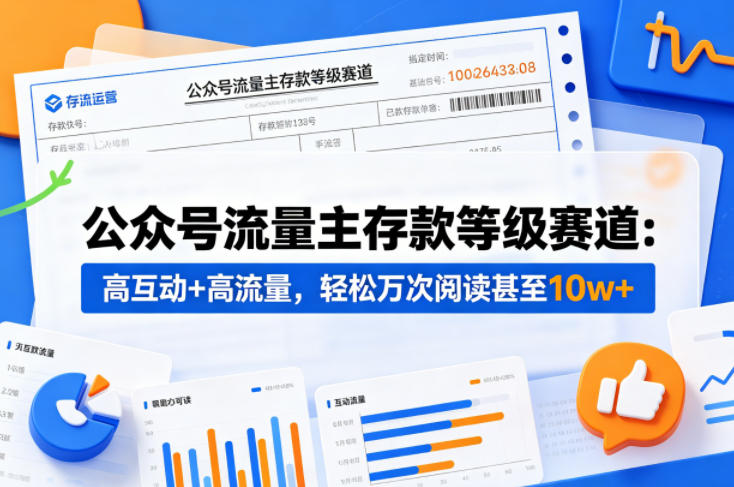 公众号流量主之存款等级赛道，高互动+高流量，轻松达到万次阅读，甚至10w+-熊猫博客