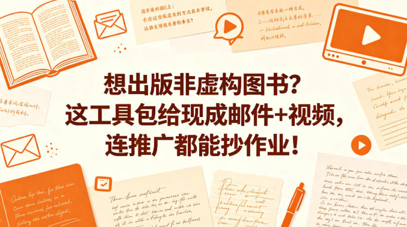 想出版非虚构图书?这工具包给现成邮件+视频,连推广都能抄作业!【原创双语字幕】-熊猫博客