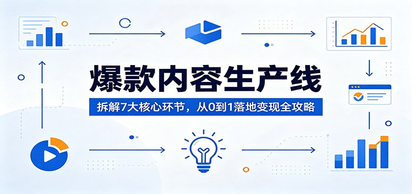 爆款内容生产线：拆解7大核心环节，从0到1落地变现全攻略-熊猫博客