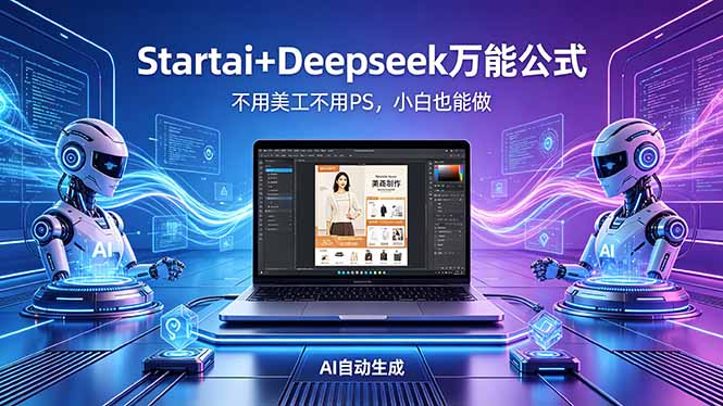 AI自动做电商详情页:Startai+Deepseek万能公式,不用美工不用PS,小白也能做-熊猫博客