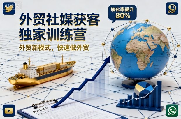 外贸社媒获客独家训练营，外贸新模式，快速做外贸(更新26年4月)-熊猫博客