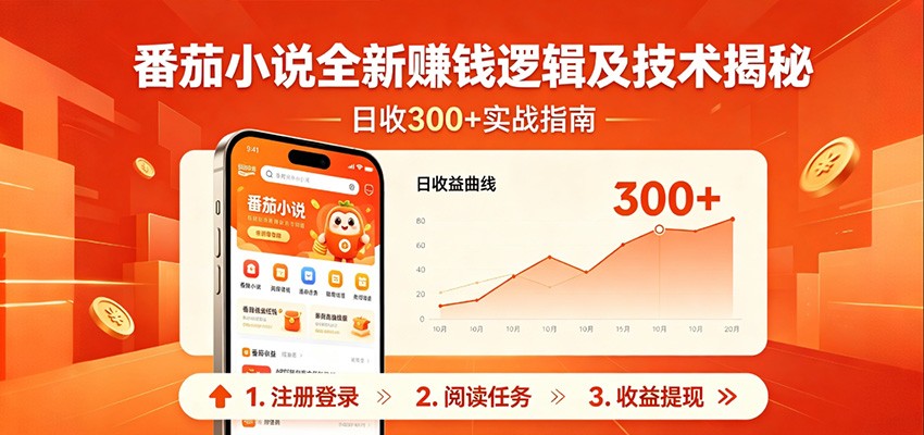 番茄小说全新赚钱逻辑及技术日收300+，小白新书皆可做！无脑赚就行了！-熊猫博客