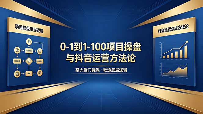 0-1到1-100怎么建?某大佬门徒课教透项目操盘底层逻辑+抖音运营必成方法论-熊猫博客