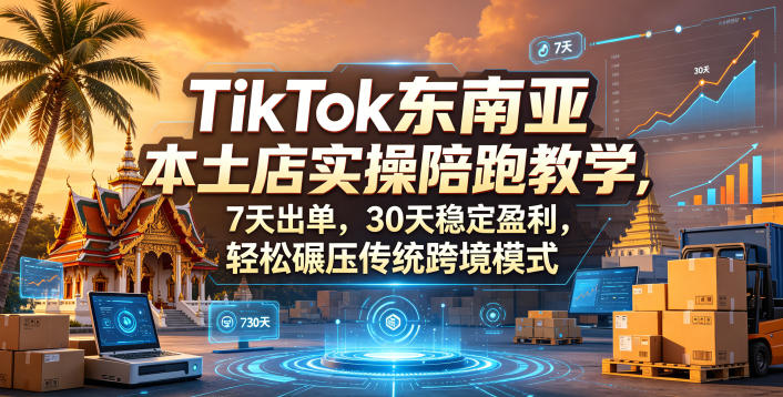 TikTok东南亚本土店实操陪跑教学,7天出单,30天稳定盈利,轻松碾压传统跨境模式-熊猫博客