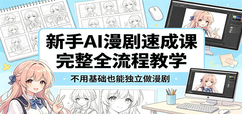 新手AI漫剧速成课:完整全流程教学,不用基础也能独立做漫剧-熊猫博客